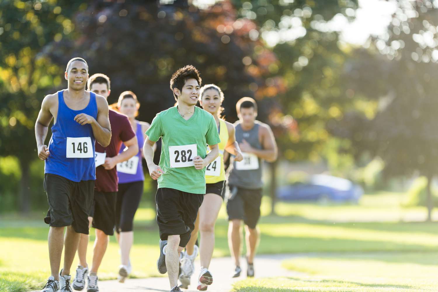 Volwassenen die 10K race lopen