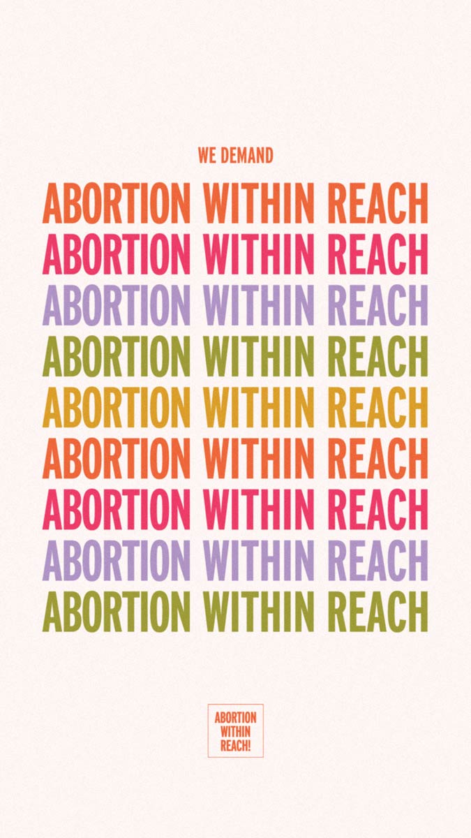 Wij eisen abortus binnen handbereik