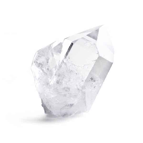 Heldere kwartskristal edelsteen