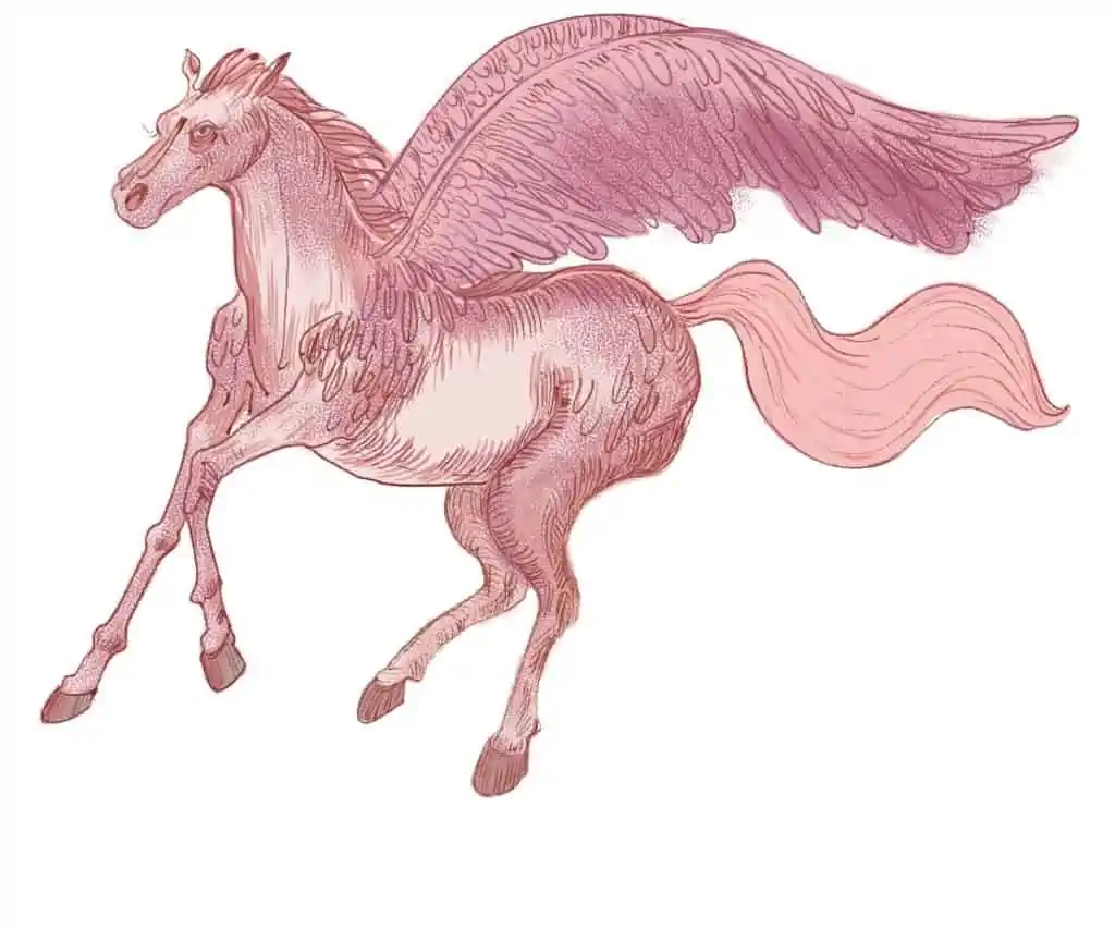 mythische pegasus wezen vliegend paard