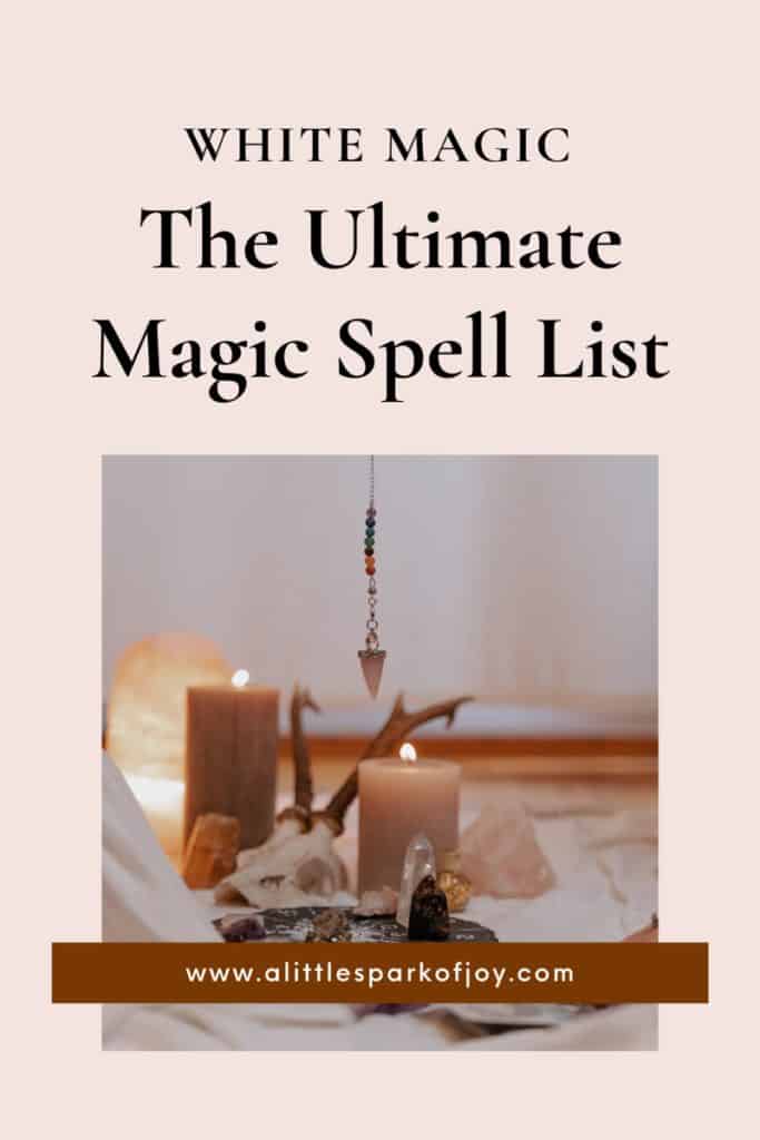 lijst met magische spreuken