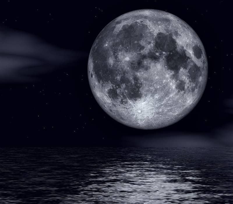 maan lezen effect op zee