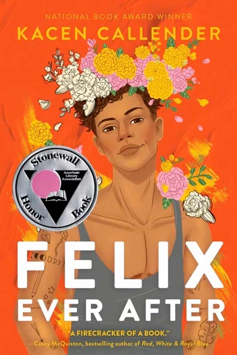 De cover van "Felix Na" met een lachende kerel met een bloemenkroon 