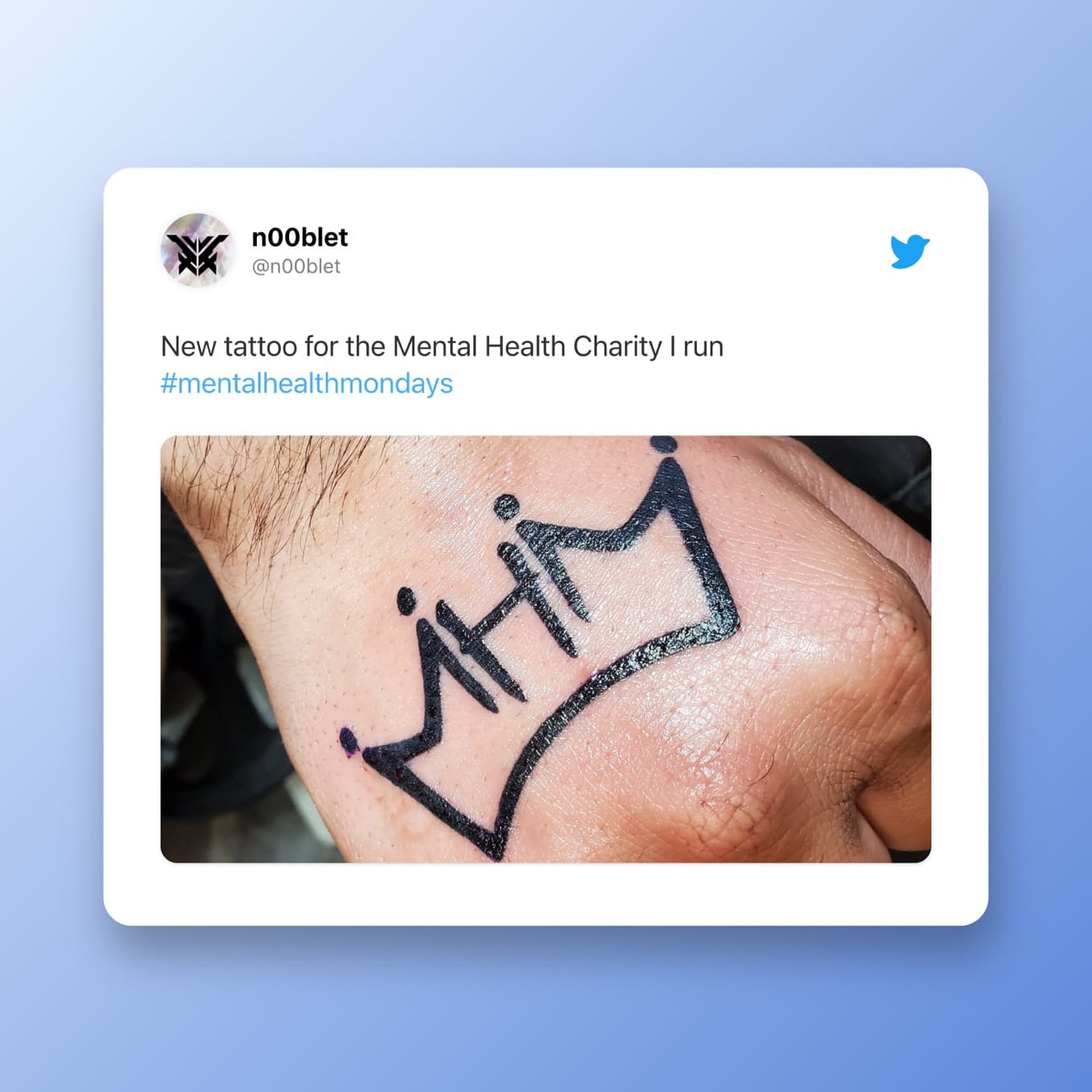 Nieuwe tattoo voor de Mental Health Charity die ik run #mentalhealthmondays