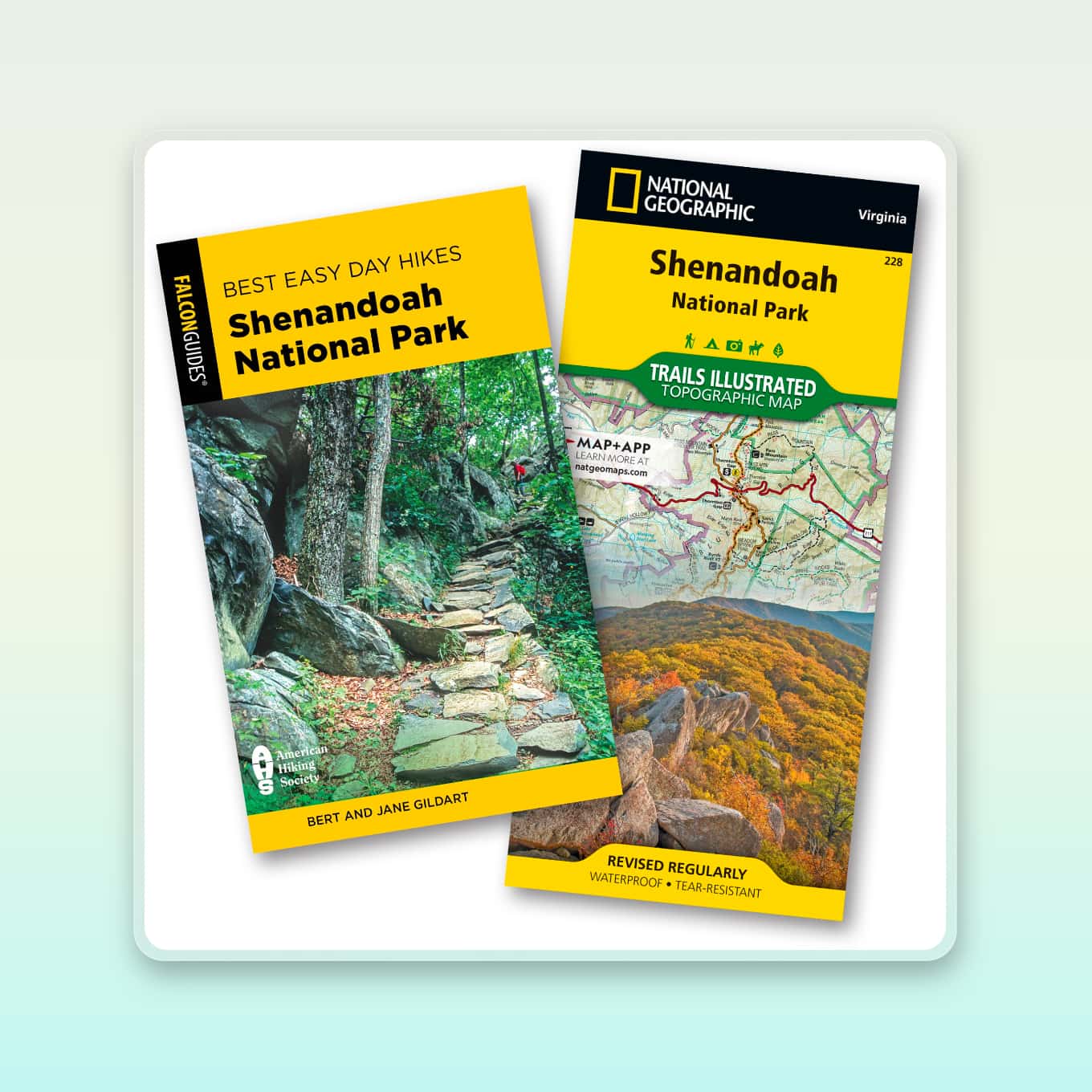 Twee kaarten voor Shenandoah National Park