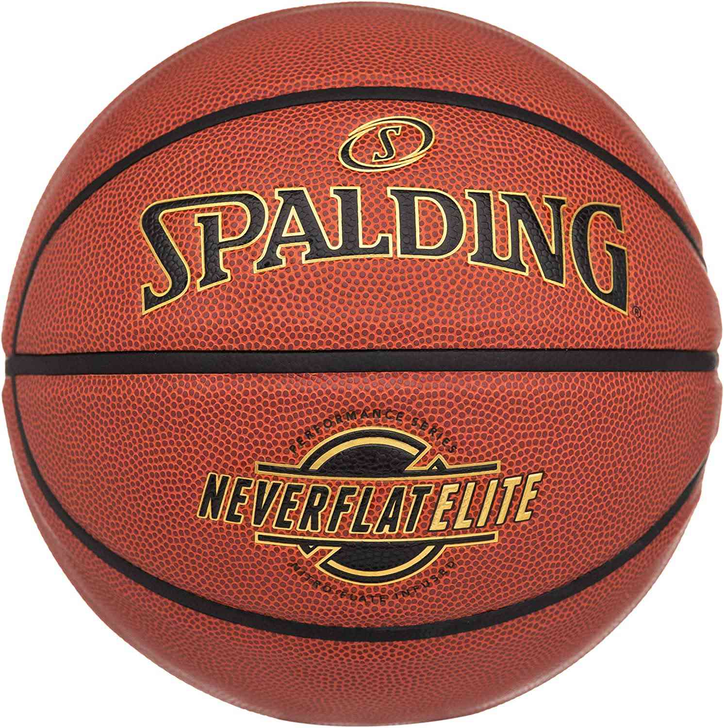 Spalding NeverFlat Elite Indoor-Outdoor Basketbal