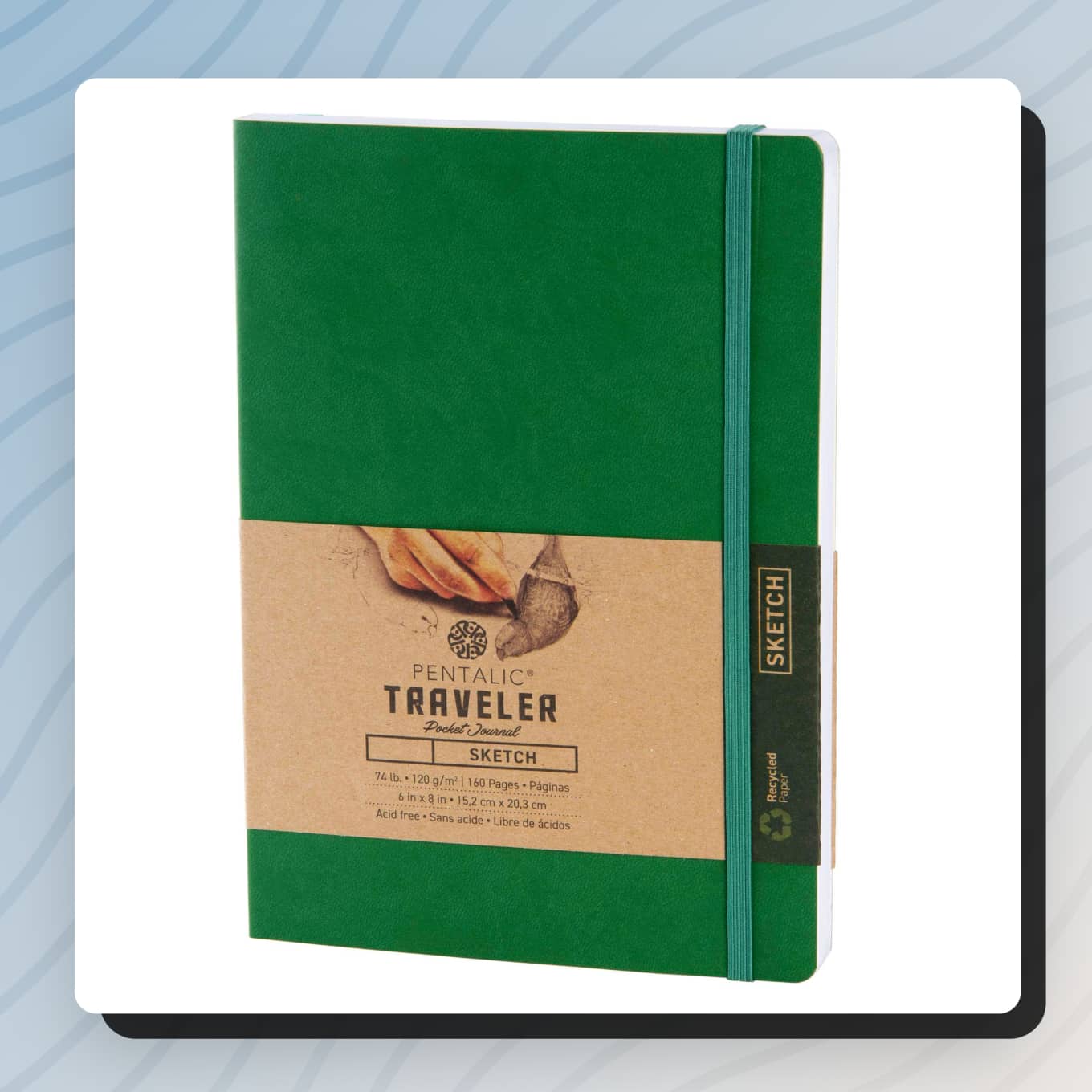 Groen notitieboekje met gerecycled papier