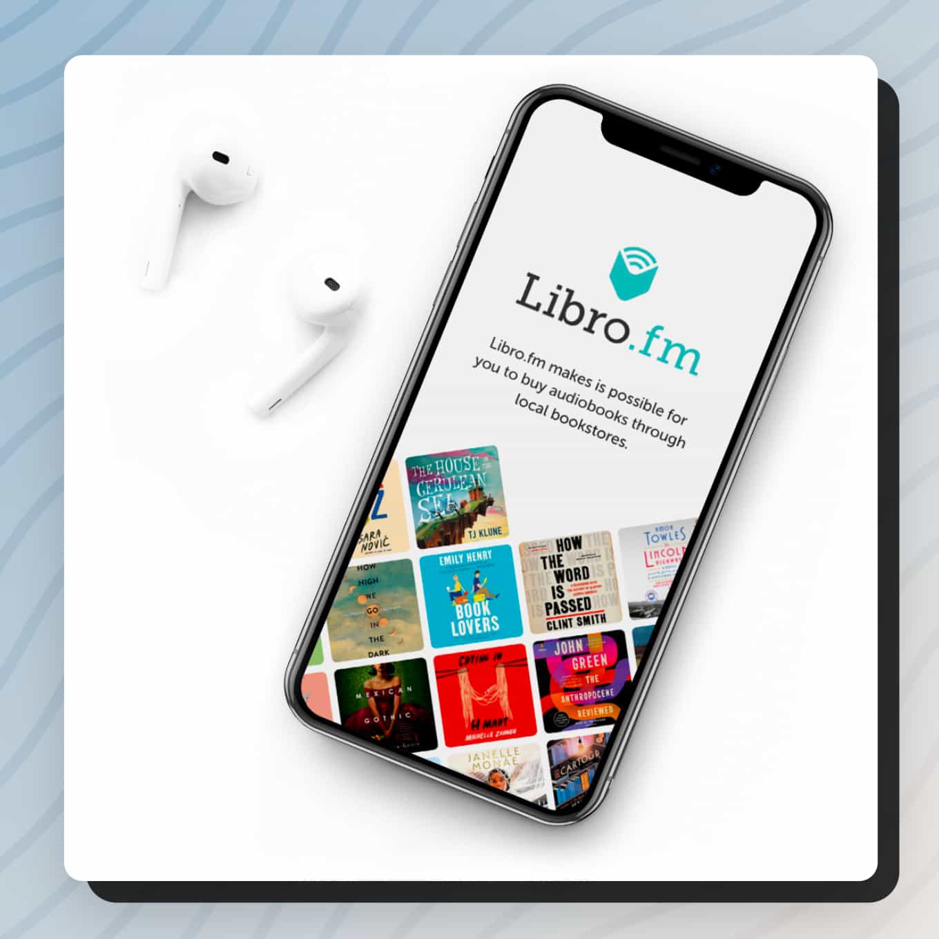 Libro.fm audioboek-app op een telefoon