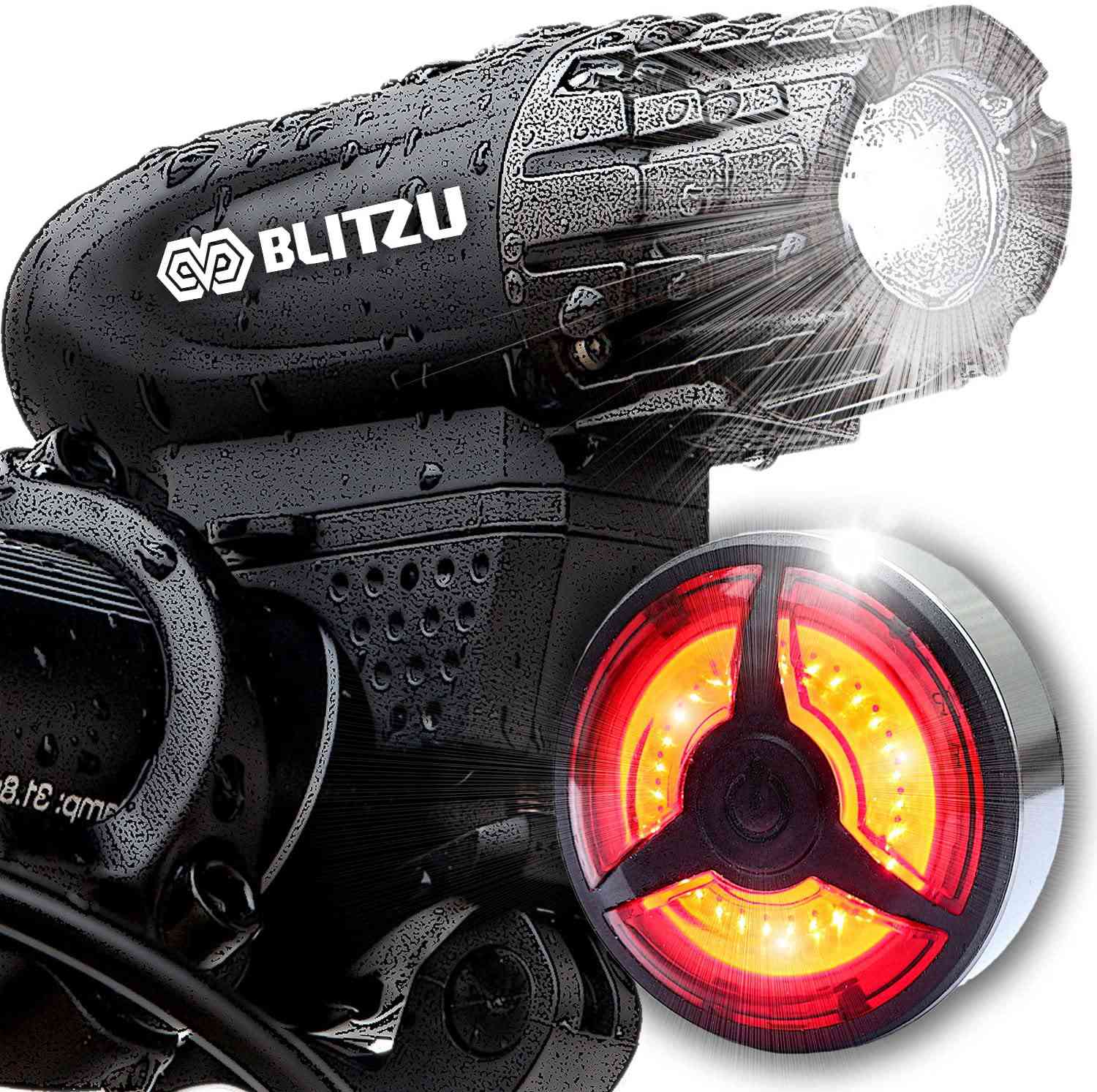 Blitzu Gator 320 PRO USB oplaadbare fietslamp