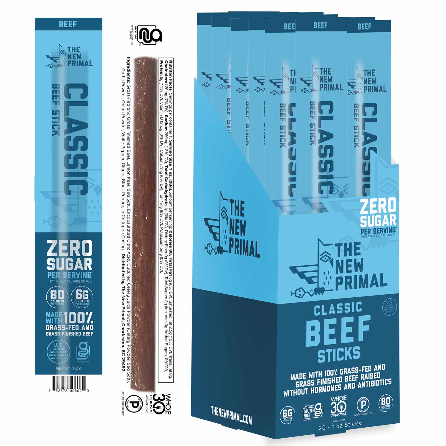 De nieuwe Primal Classic Beef Sticks