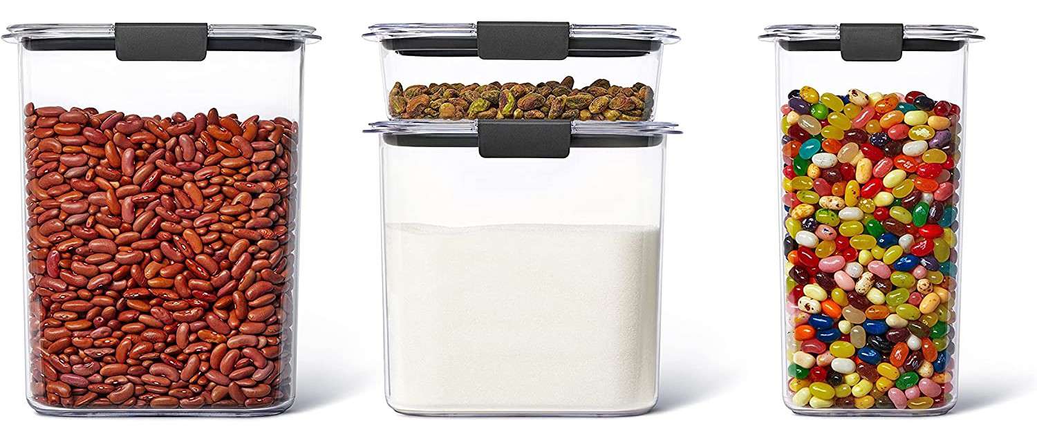 Rubbermaid Brilliance Pantry Luchtdichte voedselopslagcontainers, 8-delige set
