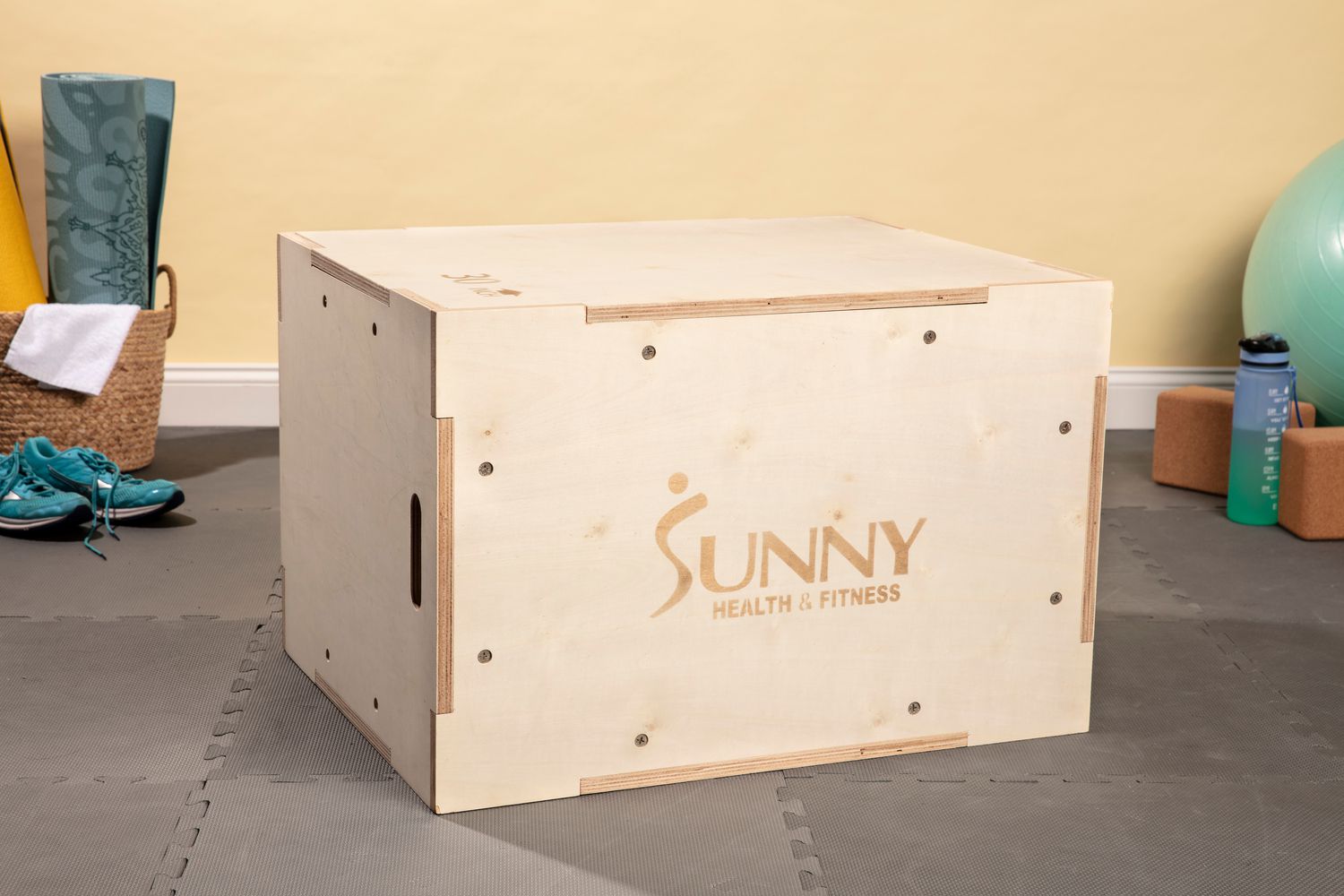 Sunny Health &Fitness Hoge Capaciteit Houten Plyo Box