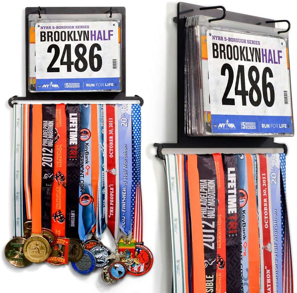 Gone For a Run BibFOLIO Race Bib en Medal Display