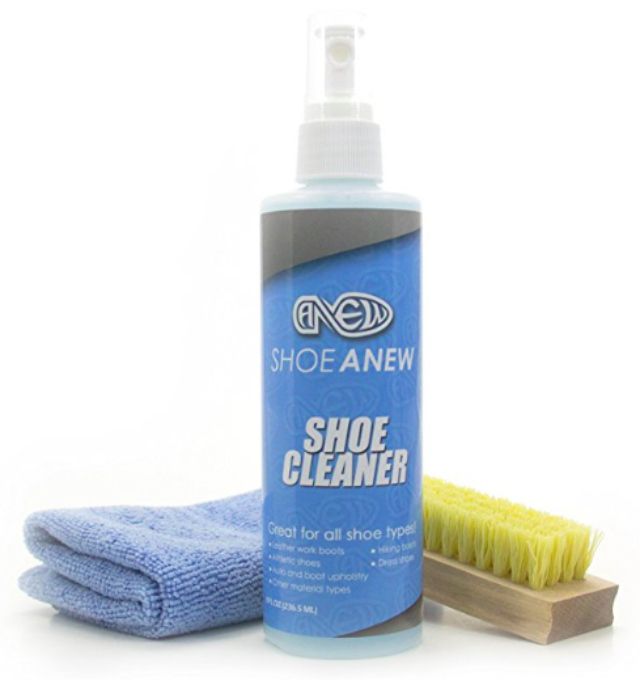 Shoe Cleaner Kit - ShoeAnew Bundel, 8 Oz. Stofreiniger Oplossing, Microvezeldoek en Borstel