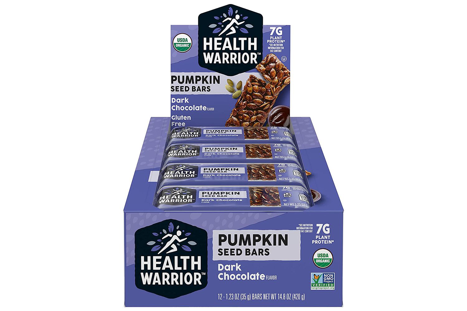 Health Warrior Pompoenpittenrepen Pure Chocolade 