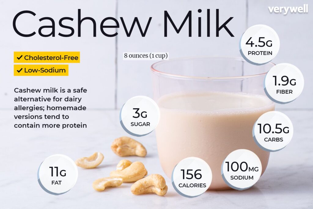 Cashewmelk Voedingsfeiten en gezondheidsvoordelen