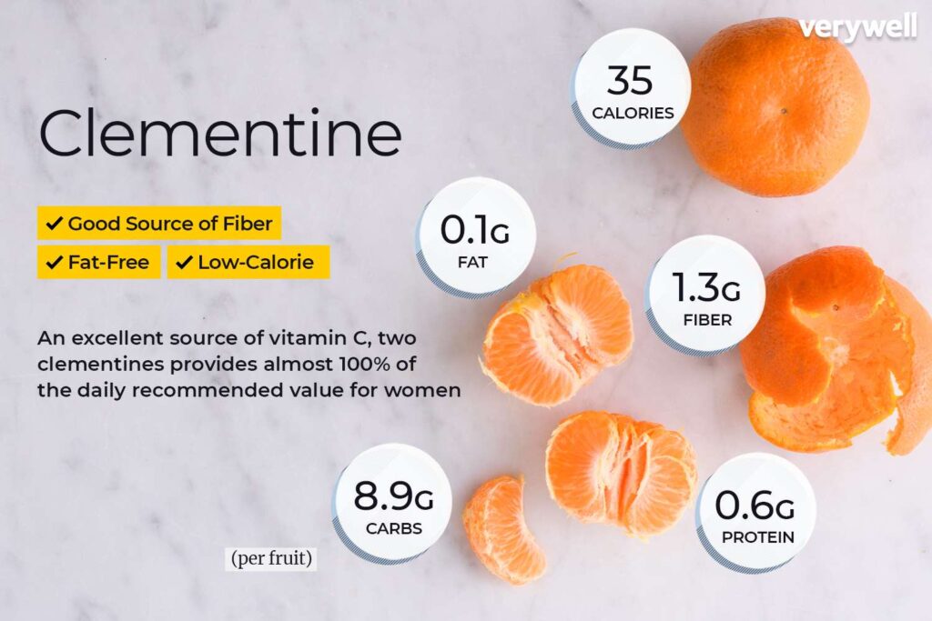 Clementine Nutrition Feiten en voordelen voor de gezondheid