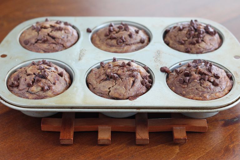 Havermout chocolate chip muffins