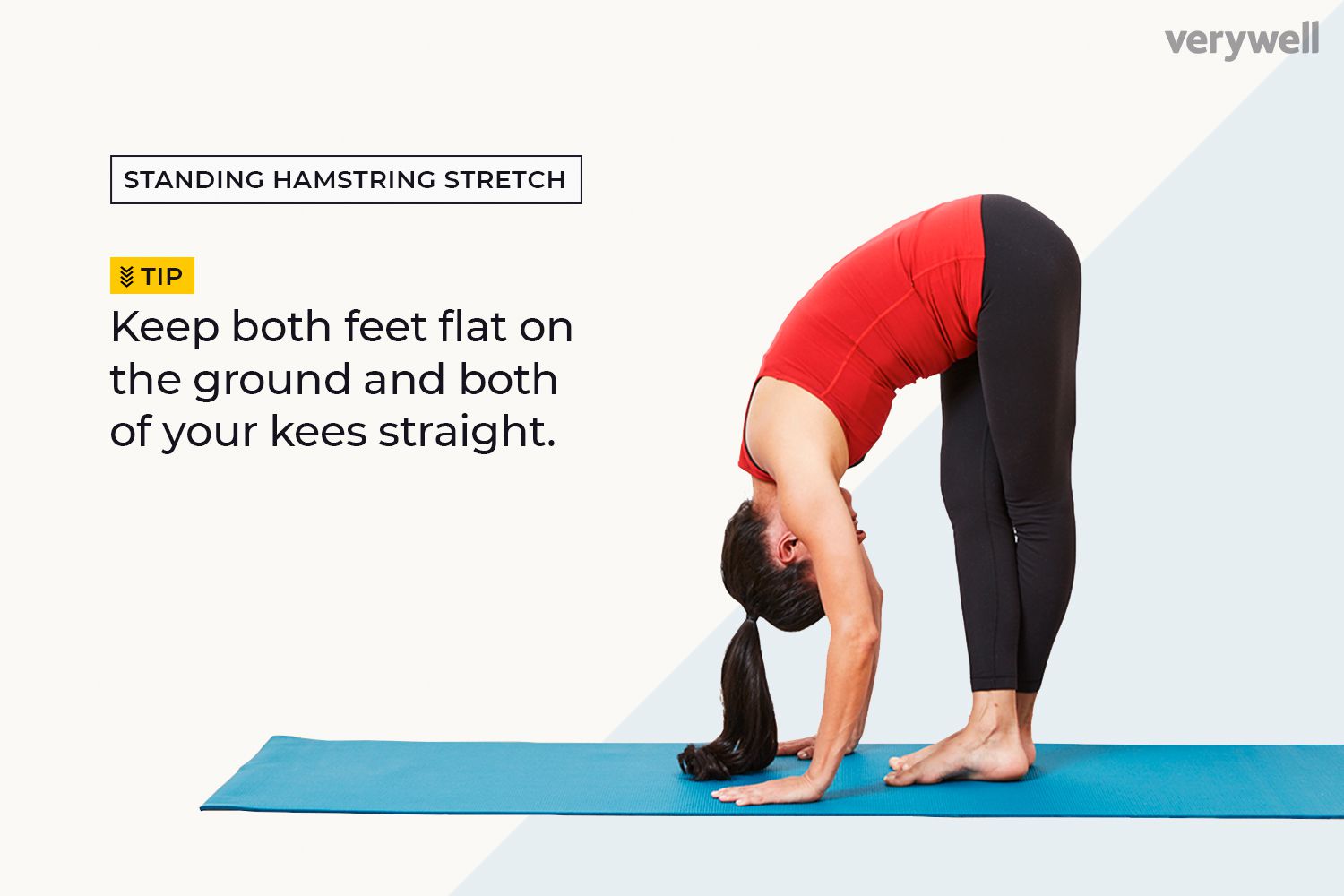 Staande hamstring stretch (beide benen tegelijk)