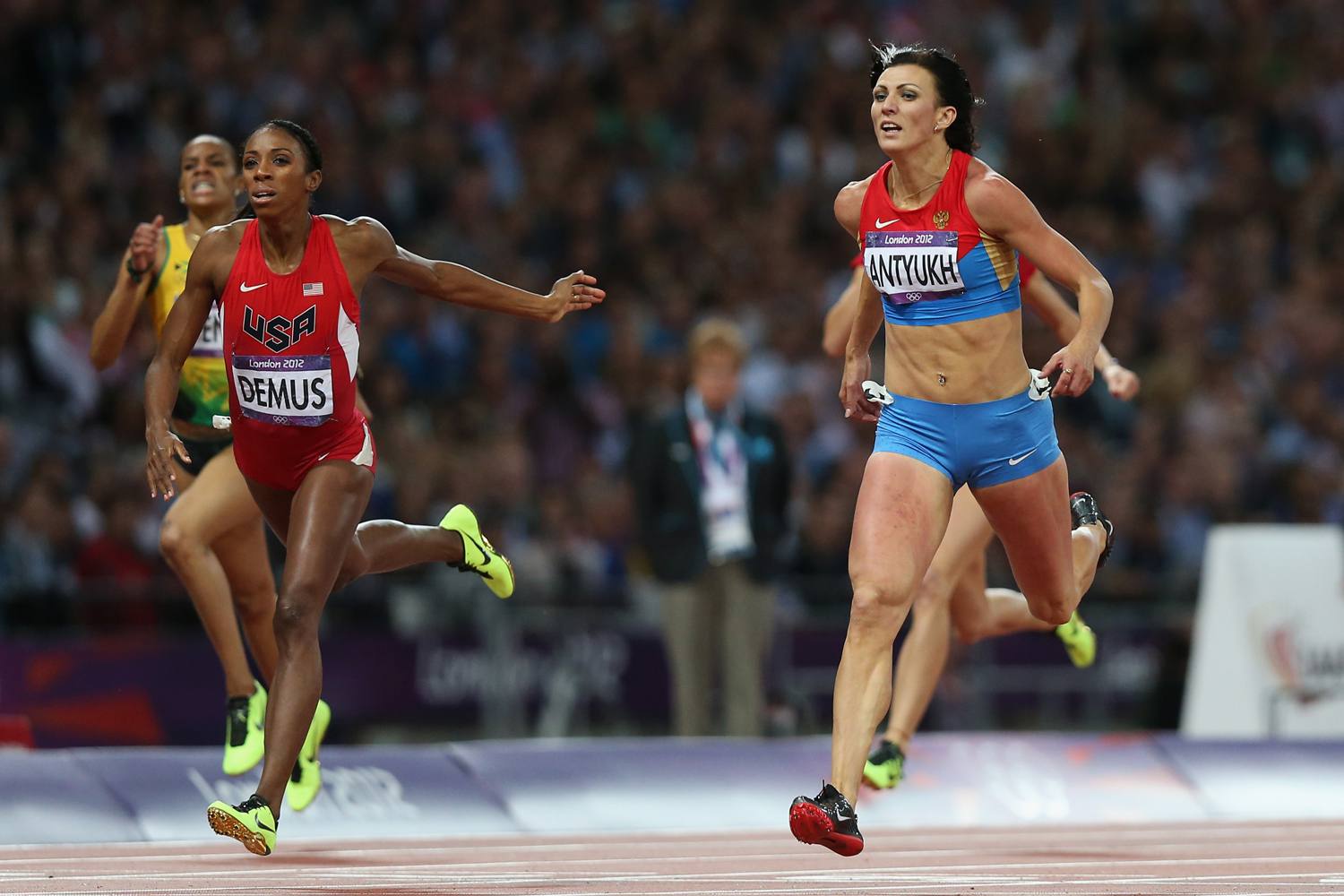 Een sprintevenement tijdens de Olympische Spelen van 2012 in Londen.