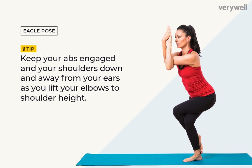 Hoe eagle pose (Garudasana) te doen in Yoga