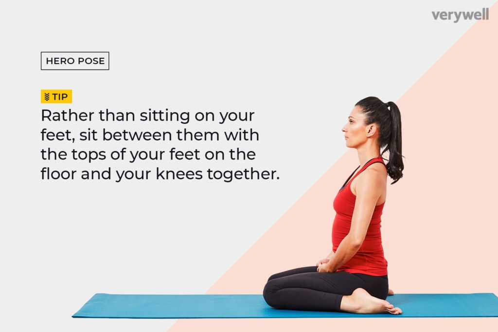 Hoe hero pose (Virasana) te doen in Yoga