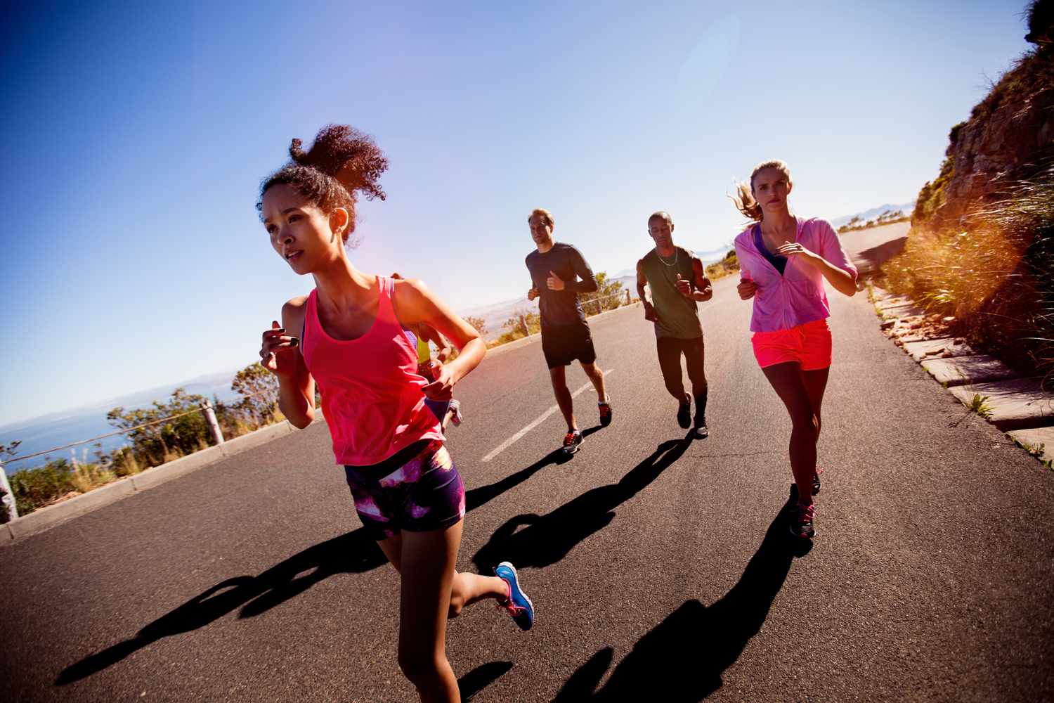 Hardlopers trainen voor halve marathon